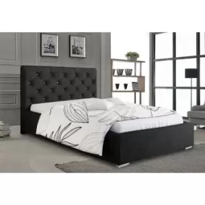 Hillary Bed Double Plush Velvet Black