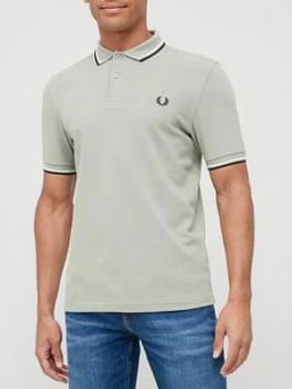 Fred Perry Twin Tipped Fred Perry Polo Shirt - Grey, Size 2XL, Men