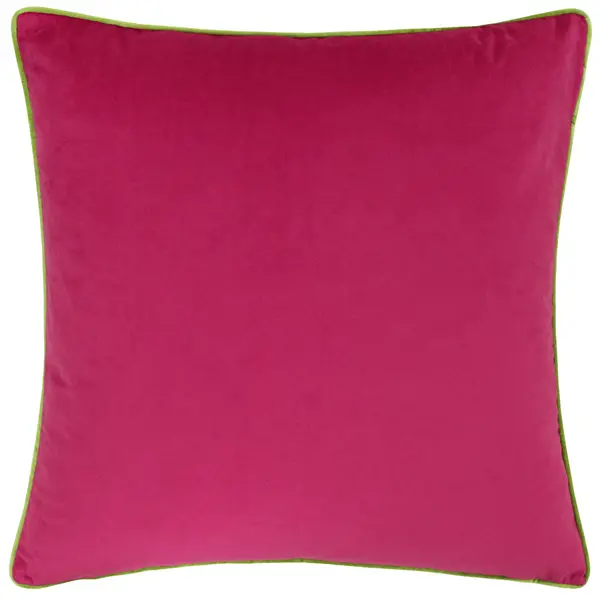 Meridian Velvet Cushion Hot Pink/Lime, Hot Pink/Lime / 55 x 55cm / Polyester Filled