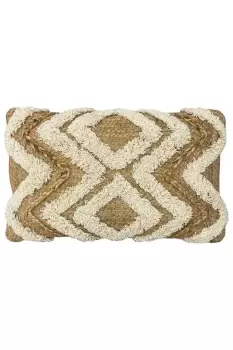 Jana Rectangular Tufted Braided Jute Cushion