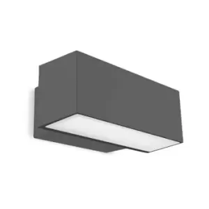 Leds-C4 Afrodita - Outdoor LED Up & Down Wall Light Urban Grey 30cm 4302lm 4000K IP65