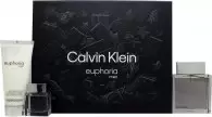 Calvin Klein Euphoria Gift Set 100ml Eau de Toilette + 100ml Aftershave Balm + 15ml EDT