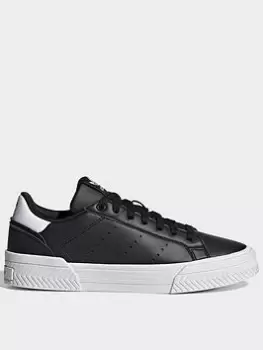 adidas Originals Court Tourino Shoes, Black, Size 3.5, Women