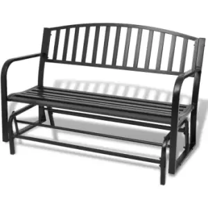 Swing Bench Black Steel Vidaxl Black