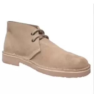 Roamers Mens Real Suede Unlined Desert Boots (4 UK) (Stone)