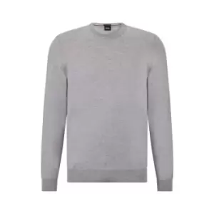 Boss Botto Crew Knit Jumper - Silver