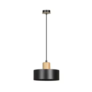 Torin Black Dome Pendant Ceiling Light 1x E27