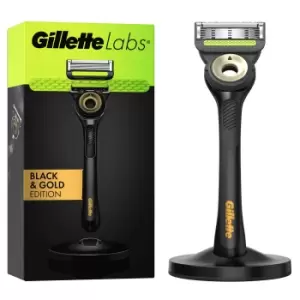 Gillette Labs Exfoliating Razor with Magnetic Stand Black & Gold Edition