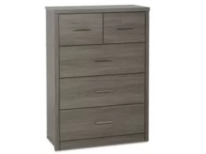 Seconique Lisbon Black Wood Grain Effect 32 Drawer Chest of Drawers Flat Packed