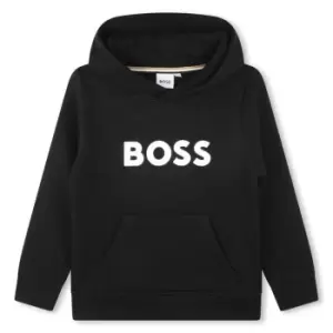 Boss Logo Print Hoodie Boys - Black