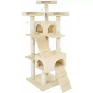 Tectake - Cat tree scratching post Barney - cat scratching post, cat tower, scratching post - beige