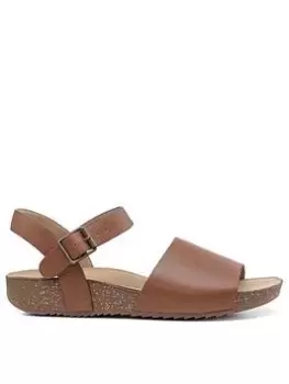 Hotter Hotter Conwy Leather Open Shoe Strap Sandals - Tan, Brown, Size 9, Women