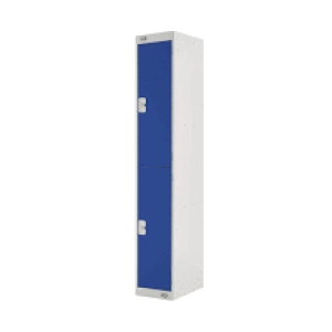 Two Compartment Locker D300mm Blue Door MC00007