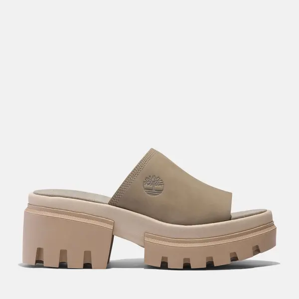 Timberland Everleigh Slide Sandal For Her In Beige Beige, Size 5