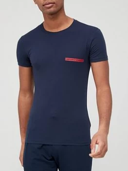 Emporio Armani Icon Logo Lounge Slim Fit T-Shirt Navy Size M Men