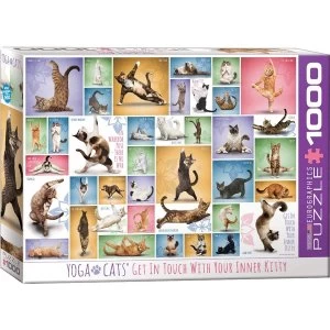 Yoga Cats Eurographic 1000 Piece Jigsaw Puzzle