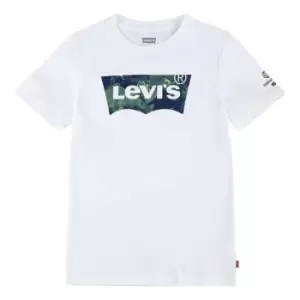 Levis Batwing Print T-Shirt Junior Boys - White