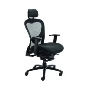 Amber High Back Mesh Chair Black KF90700