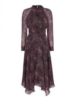 WHISTLES Snake Print Carlotta Dress - Pink, Size 16, Women