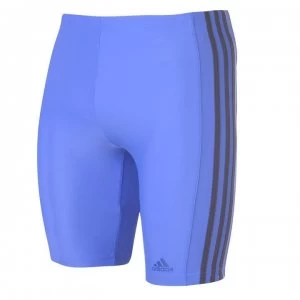 adidas Mens Primeblue 3-Stripes Swim Jammer - Hi Res Blue