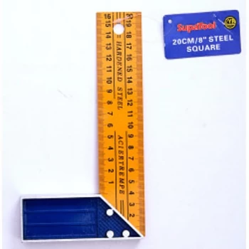 SupaTool Yellow Steel Square 200mm