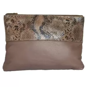 Eastern Counties Leather Womens/Ladies Courtney Clutch Bag (One size) (Taupe/Beige Foil)