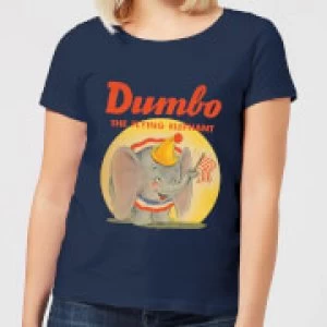Dumbo Flying Elephant Womens T-Shirt - Navy - S