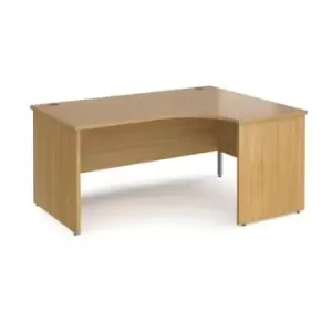 Office Desk Right Hand Corner Desk 1600mm Oak Top And Panel End Leg Maestro 25