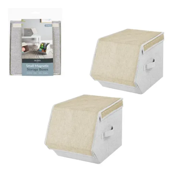 Anika 2 Pack Storage Box - Cream