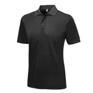 AWDis Just Cool Mens Smooth Short Sleeve Polo Shirt (XXL) (Jet Black)