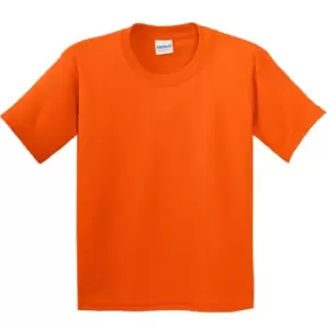 Gildan Childrens Unisex Heavy Cotton T-Shirt (Pack Of 2) (XS) (Orange)