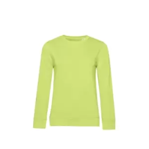 B&C Womens/Ladies Organic Sweatshirt (XL) (Lime Green)