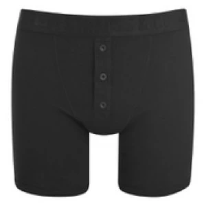 Levis Mens Long Button Boxers - Black - M