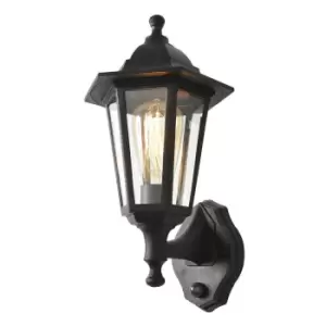 Coast Bianca Wall Lantern With PIR Sensor Black