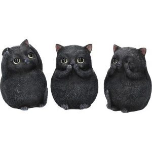 Three Wise Fat Cats Figurines