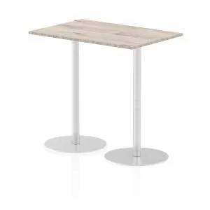 Italia Poseur Table Rectangle 1200800 Top 1145 High Grey Oak