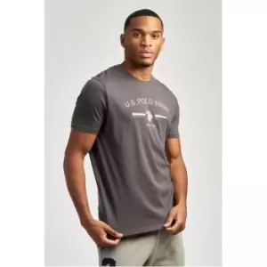 US Polo Assn Stripe Rider T-Shirt Mens - Black