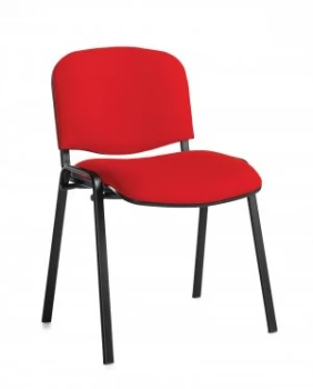 Taurus Meeting Room Stackable Room With Black Frame and no Arms - Red