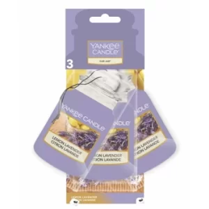 Yankee Candle Lemon Lavendar Car Jar Air Freshener (Case Of 4)