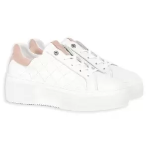 Barbour Womens Darla Trainers White/Silver Peony UK 4