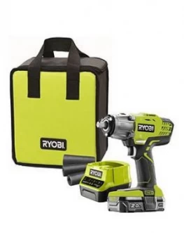 Ryobi R18IW3 ONE+ 18v Cordless 1/4" Drive Impact Wrench 1 x 2ah Li-ion Charger Case