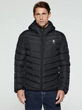 U.S. Polo Assn. Padded Hooded Jacket - Black