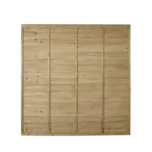 Premier Overlap Lap Pressure Treated 6ft Fence Panel (W)1.83M (H)1.83M, Pack Of 4