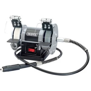 Draper 75mm 50W 230V Mini Bench Grinder with Flexible Drive Shaft