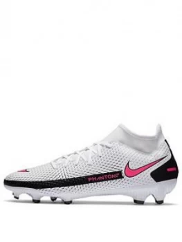 Nike Mens Phantom Gt Academy Df Firm Ground Football Boot, White/Pink, Size 12, Men