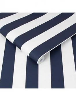 Superfresco Easy Navy Stripe Wallpaper