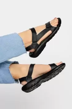 Extra Wide Fit Velcro Strap Sandals