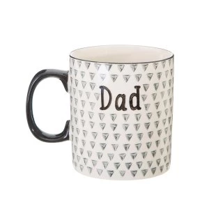 Sass & Belle Dad Geometric Monochrome Mug