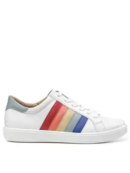 Hotter Hotter Switch Rainbow Leather Trainers - Rainbow Metallic, Beige, Size 6, Women