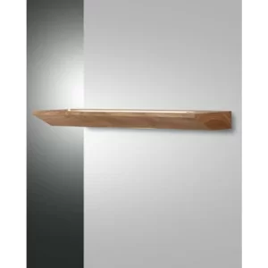 Fabas Luce Linus LED Wall Uplight Oak Glass